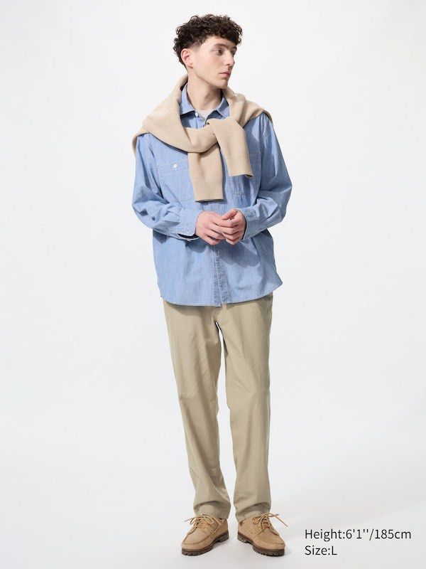 Uniqlo Linen Blend Relaxed Pants (Category: Trousers) located in Davao. Submitted by VapenDrip (Listing ID 1471017416, Image 1). Description: Uniqlo Linen Blend Relaxed Pants XL on tag Waist 36-38 Length 39 Thigh 14.5 Hem 8.5 As new condition 650+sf.