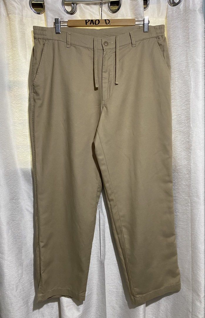 Uniqlo Linen Blend Relaxed Pants (Category: Trousers) located in Davao. Submitted by VapenDrip (Listing ID 1471017416, Image 3). Description: Uniqlo Linen Blend Relaxed Pants XL on tag Waist 36-38 Length 39 Thigh 14.5 Hem 8.5 As new condition 650+sf.
