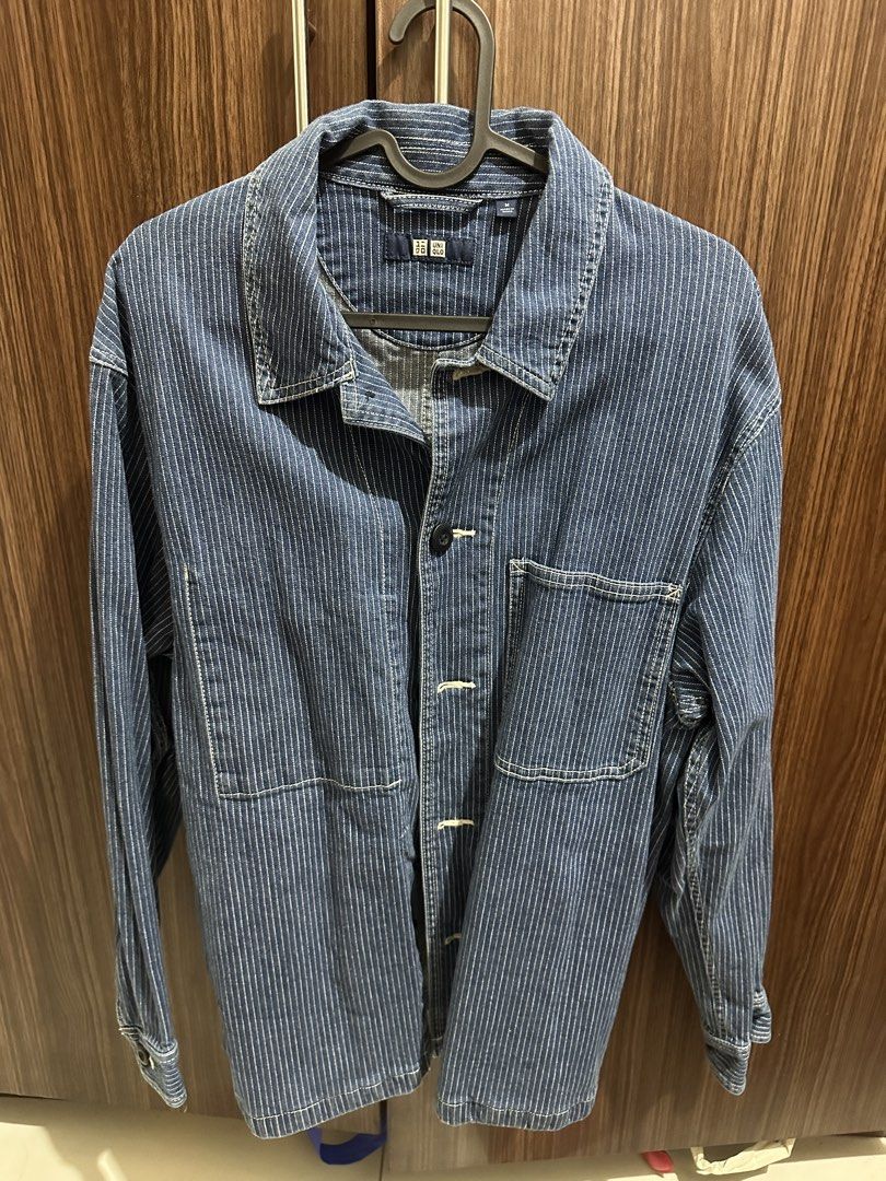 Uniqlo Navy Workwear jacket (Category: Coats, Jackets and Outerwear) located in Manila. Submitted by declutterwme_jj (Listing ID 1471055564, Image 1). Description: - too long for me huhu im just small.