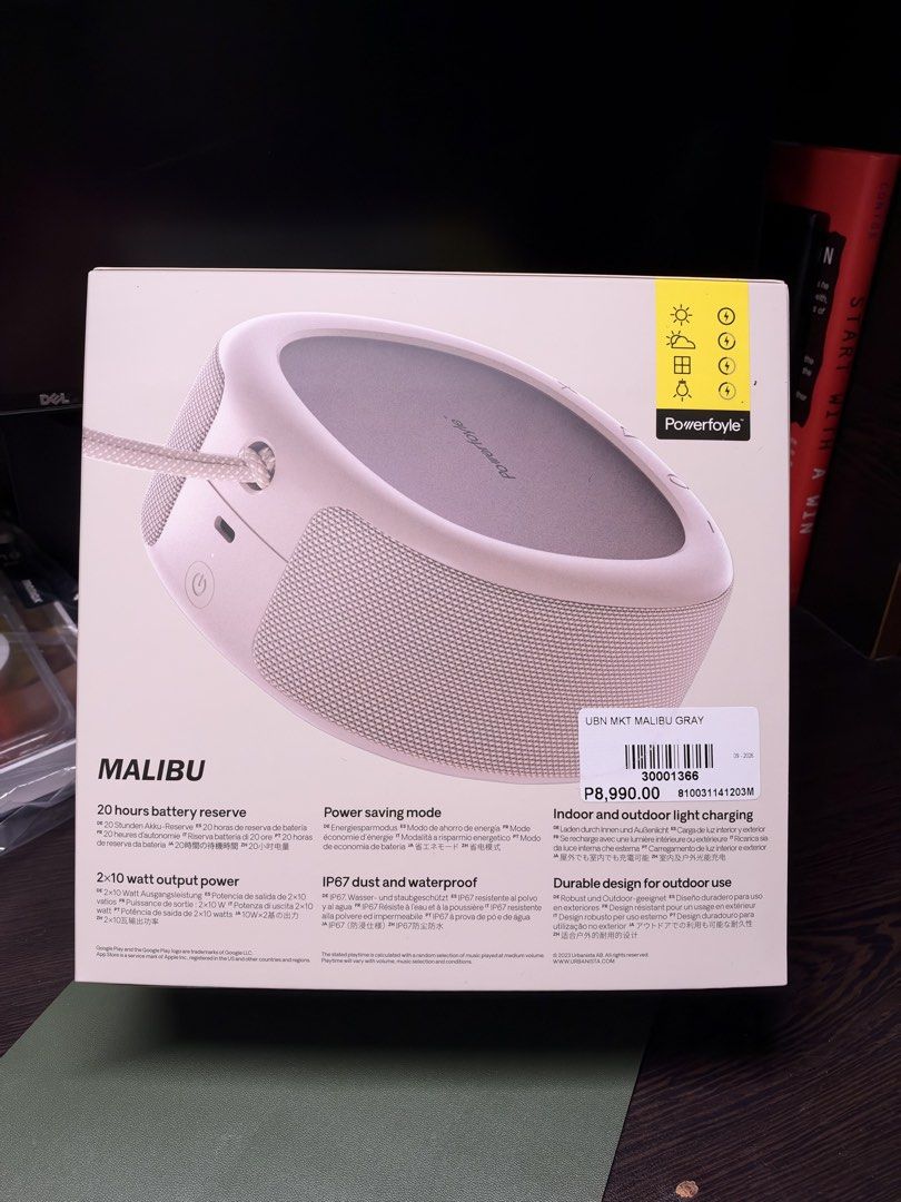 Urbanista Malibu Solar Charging Speaker (Category: Soundbars, Speakers & Amplifiers) located in Quezon City. Submitted by dojo.asi (Listing ID 1470973376, Image 2). Description: Urbanista Solar Charging Speaker Brand New & Sealed SRP: Php 8,990 Selling for: Php 4,490 + Shipping RFS: Freebie, won't use it New Manila, QC / Kapitolyo, Pasig Online Transfer / Cash on Hand.