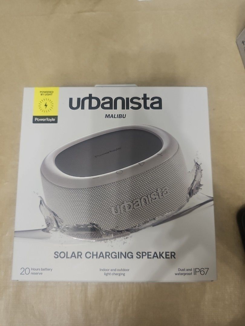 Urbanista Malibu Solar Charging Speaker and Tech Accessories Bundle (Category: Soundbars, Speakers & Amplifiers) located in Caloocan City. Submitted by divinello87834 (Listing ID 1471052212, Image 2). Description: - Urbanista Malibu Solar Charging Speaker (White) - Brand New - Momax 1-Vibe Bottle with Magnetic Wireless Speaker - Bellroy Lite Tech Kit - Smart Charger Box - All items in unopened boxes and properly stored - Ideal setup for outdoor u