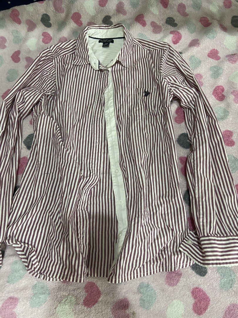 U.S. Polo Assn. Striped Button-Down Shirt (Category: Longsleeves) located in Imus. Submitted by jhhjlvr (Listing ID 1470992305, Image 1). Description: ⋆ polo assn unisex button down shirt ⋆ can be used for layering or bolero ⋆ Mode of payment: BDO/Maribank/Gotyme or Gcash ⋆ can do meet-ups around imus or dasma .