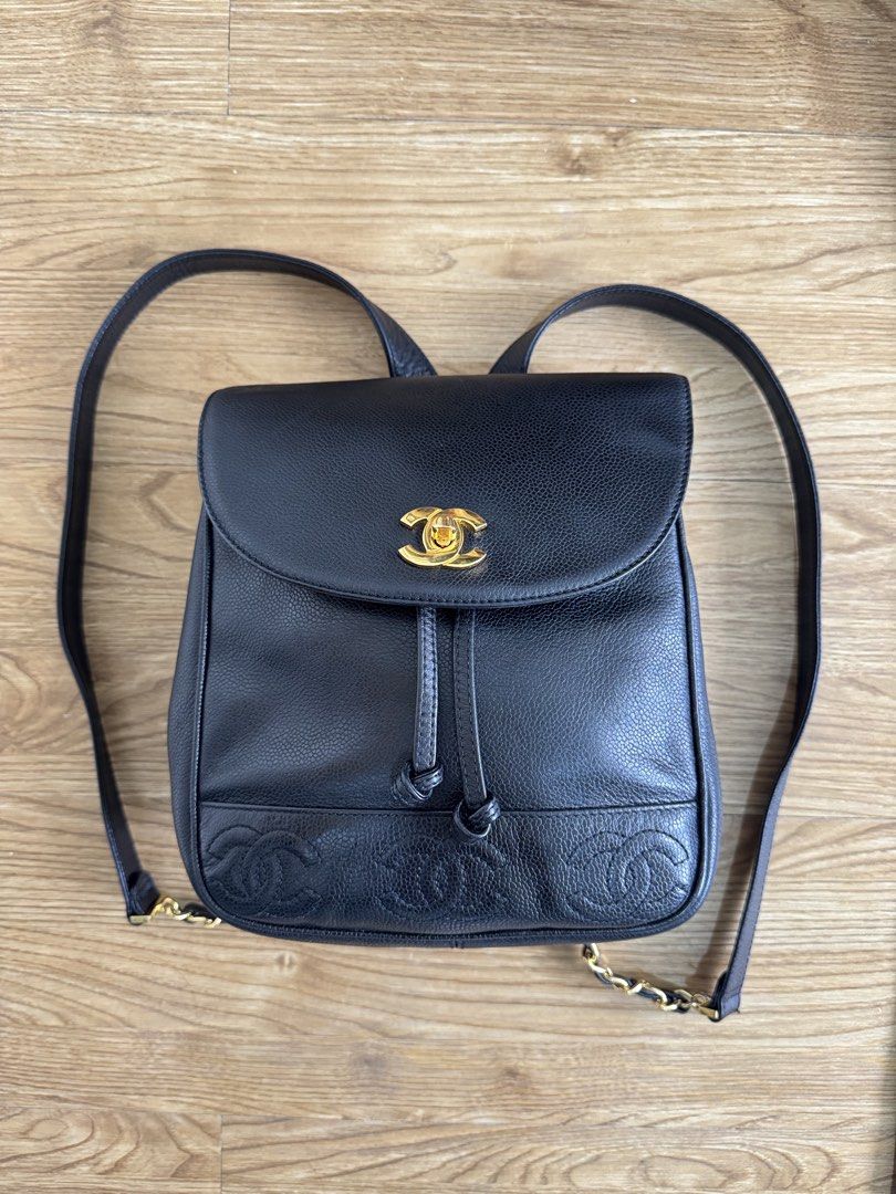 Vintage Chanel Caviar Backpack (Small in Black) (Category: Luxury Bags & Wallets) located in Quezon City. Submitted by vickyts43 (Listing ID 1470946055, Image 1). Description: Authentic vintage Chanel Caviar Backpack in Small size (black) -untouched (not recolored/no touch up) - no flaws/ in excellent vintage condition - comes with Certificate of Authenticity.
