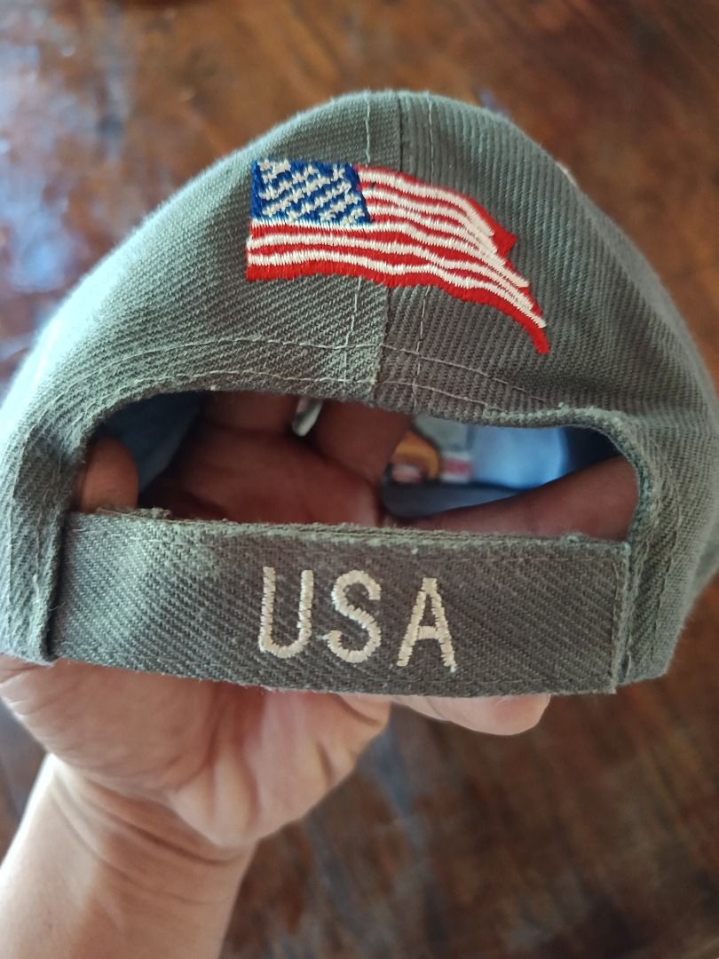 Vintage Embroidered USA CAP. (Embroidery) (Category: Caps & Hats) located in Dimiao. Submitted by knsclothingapparel_2025 (Listing ID 1470972449, Image 3). Description: #American Eagle with American flag cap #Embroidered design #sign of use but no flaws pinhole and discoloration # balikbayan box from USA #Origin of goods USA.