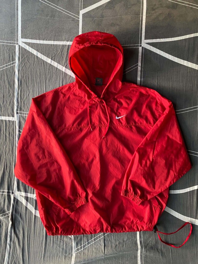 Vintage nike Red windbreaker (Category: Coats, Jackets and Outerwear) located in Manila. Submitted by raymondrob54698 (Listing ID 1471046864, Image 1). Description: Size medium on tag 25x27.