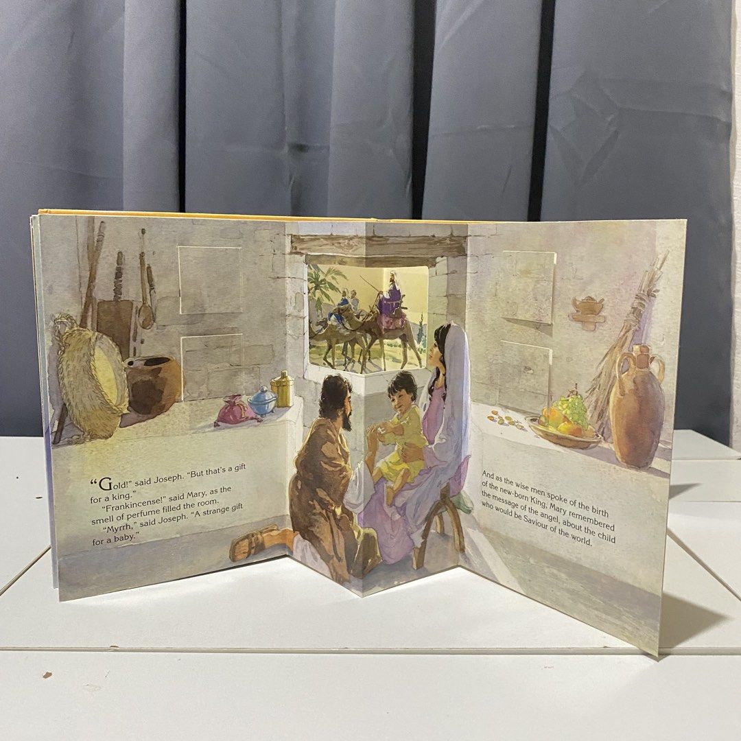 vintage Pop up book (Category: Children's Books) located in Manila. Submitted by eleabookfinds (Listing ID 1470943586, Image 3). Description: Title: A baby in Bethlehem Format: Vintage Hardback Pop up Book first edition 1994 Condition: Like New introducing Jesus birth comment: M to claim location: Tanauan Leyte 📍Ship nationwide via SPX, jnt, SCO available disclaimer: All books are preloved unless stated otherwise (brandnew). Book conditions are 