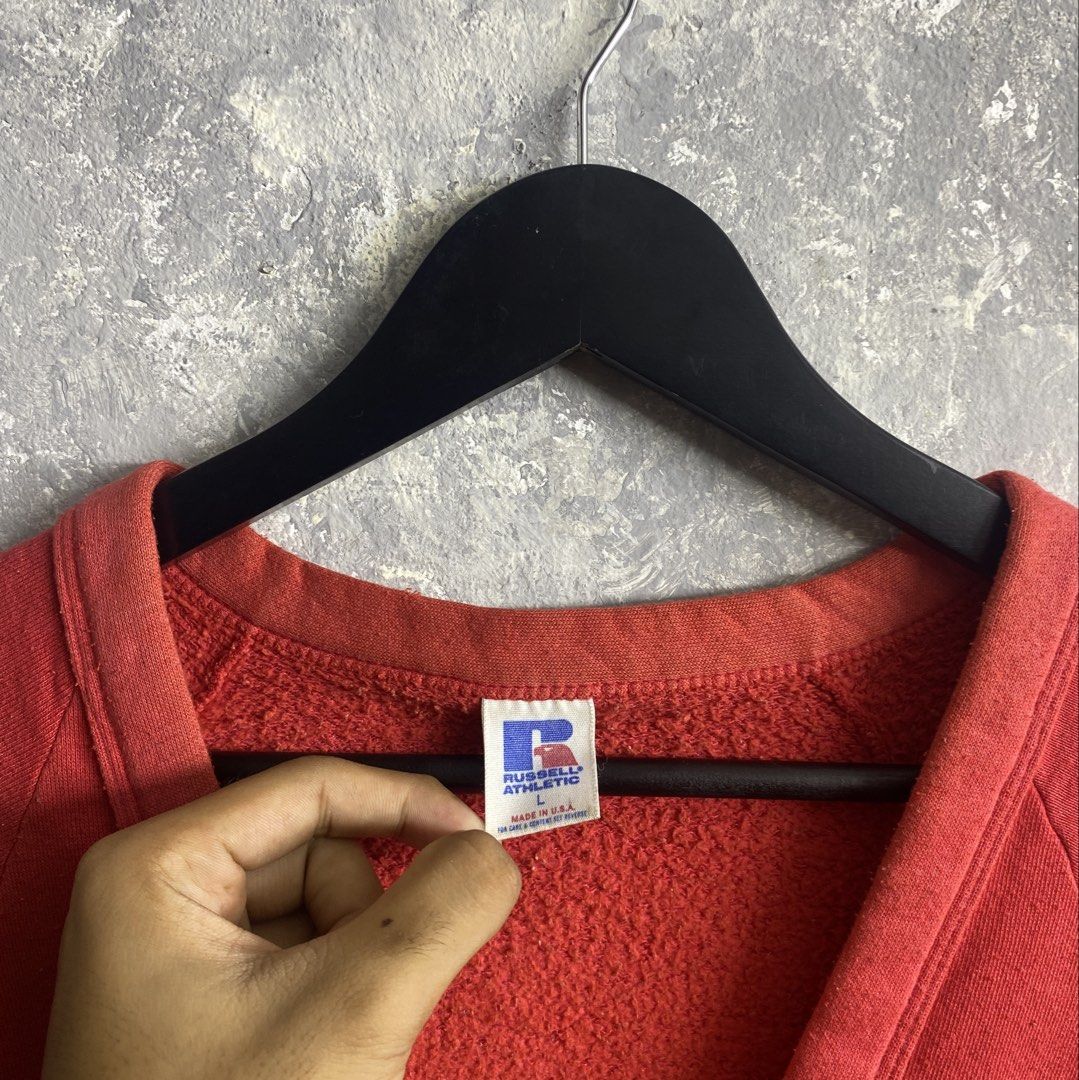 Vintage Russell Athletic Cardigan (Category: Coats, Jackets and Outerwear) located in Pasig City. Submitted by lumangkamisa (Listing ID 1470932921, Image 3). Description: Large Made in USA some lints.