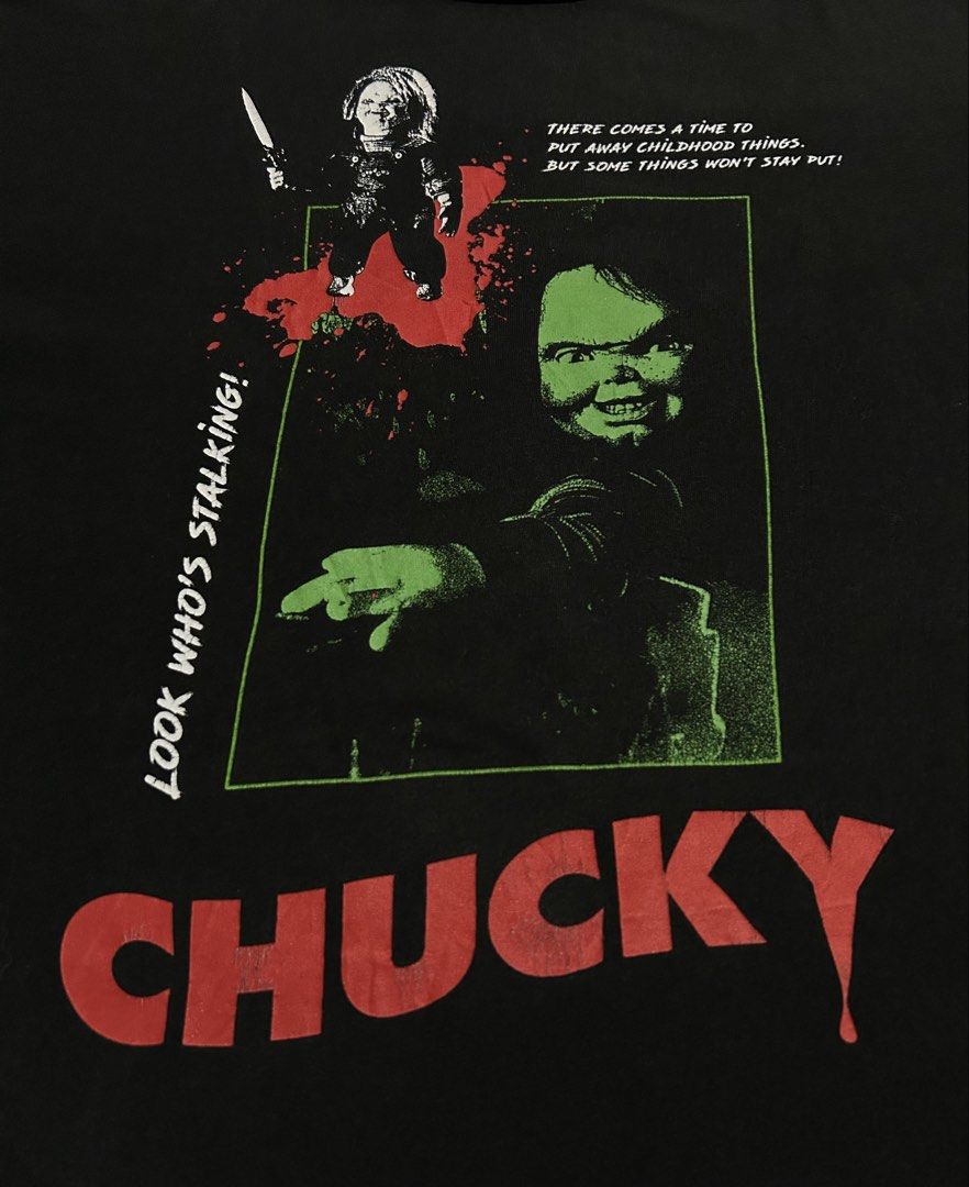 Vintage Y2K Chucky (Category: Tshirts & Polo Shirts ) located in Quezon City. Submitted by _thriftland (Listing ID 1471069035, Image 2). Description: Size XL Width 24 Length 29 .