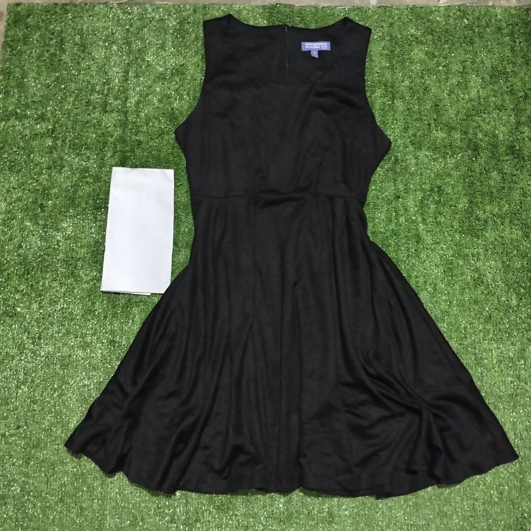 Vivienne tam flare mini dress (Category: Dresses) located in Polomolok. Submitted by instajunk.phv2 (Listing ID 1470972045, Image 1). Description: Vivienne Tam black sleeveless fit-and-flare mini dress with a round neckline, fitted waist seam, and a flared skater skirt. Pm on tag ( petite medium) 16 inches with 33 inches length 2499php.