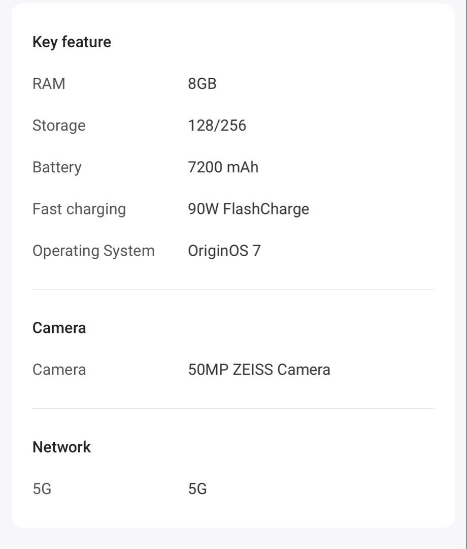 VIVO V80 (Category: Vivo) located in Bacolod City. Submitted by yellow1515 (Listing ID 1470945474, Image 3). Description: color: starwish purple storage: 128GB Onhand by Nov 12 onwards can meet up (MAKATI / BGC AREA ONLY) RFS: will only be taking VVIP benefit for kpop event.