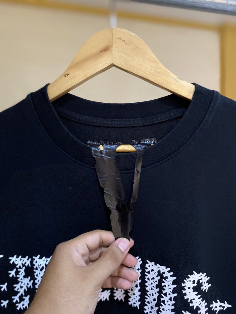 Vlone (Category: Tshirts & Polo Shirts ) located in Rizal. Submitted by channzy (Listing ID 1471069089, Image 3). Description: - Color: Black - Size: Medium (M) - Material: 100% cotton for all-day comfort - Design: White embroidered lettering on the front - Neckline: Standard crew neck - Origin: Made in China - Condition: Brand new / Great for daily casual wear.