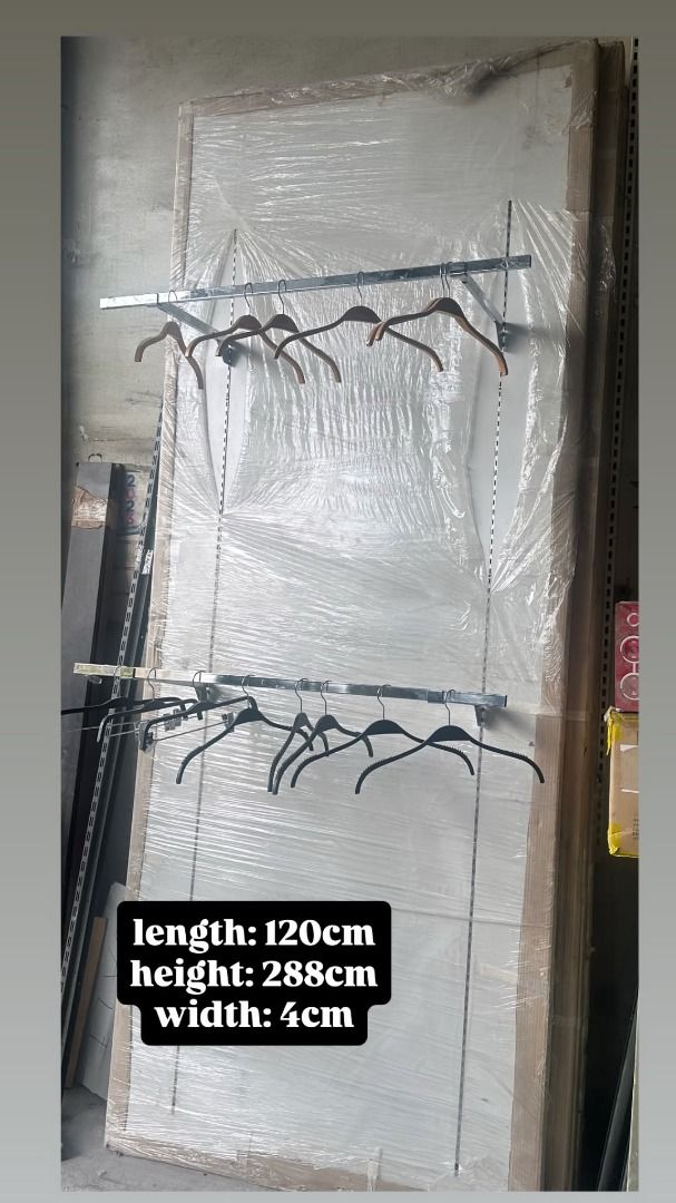 Wall-Mounted Hanger Rack | Clothing Store Display | Mall Pull-Out (Category: Clothes Drying Rack) located in Manila. Submitted by abarcanico92687 (Listing ID 1471054629, Image 2). Description: WALL-MOUNTED CLOTHING DISPLAY RACKS FOR SALE! Upgrade your boutique or clothing store with our quality secondhand wall-mounted hanger racks from mall pull-outs! Perfect for clothing boutiques, retail shops, showrooms, and other commercial spaces. ✨ PRODUCT 
