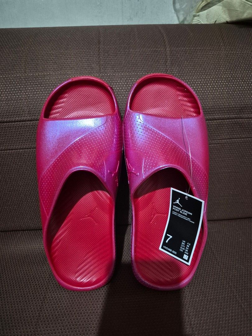 WMNS Jordan Post Slide Varsity Red Size 7 (Category: Flats & Sandals) located in Manila. Submitted by jm1218 (Listing ID 1471007660, Image 1). Description: - Item: WMNS Jordan Post Slide - Color: Varsity Red (HV0486 600) - Size: US Women's 7 / UK 4.5 / EUR 38 / CM 24 / BR 36 / CN 240 - Condition: Brand new with tags (BNWT) - Material: Single injection foam construction - Details: Features iconic Jumpman logo on footbed and outsole - Perfect for c