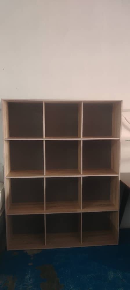 Wooden 12-cube storage organizer bookshelf display unit, Furniture ...