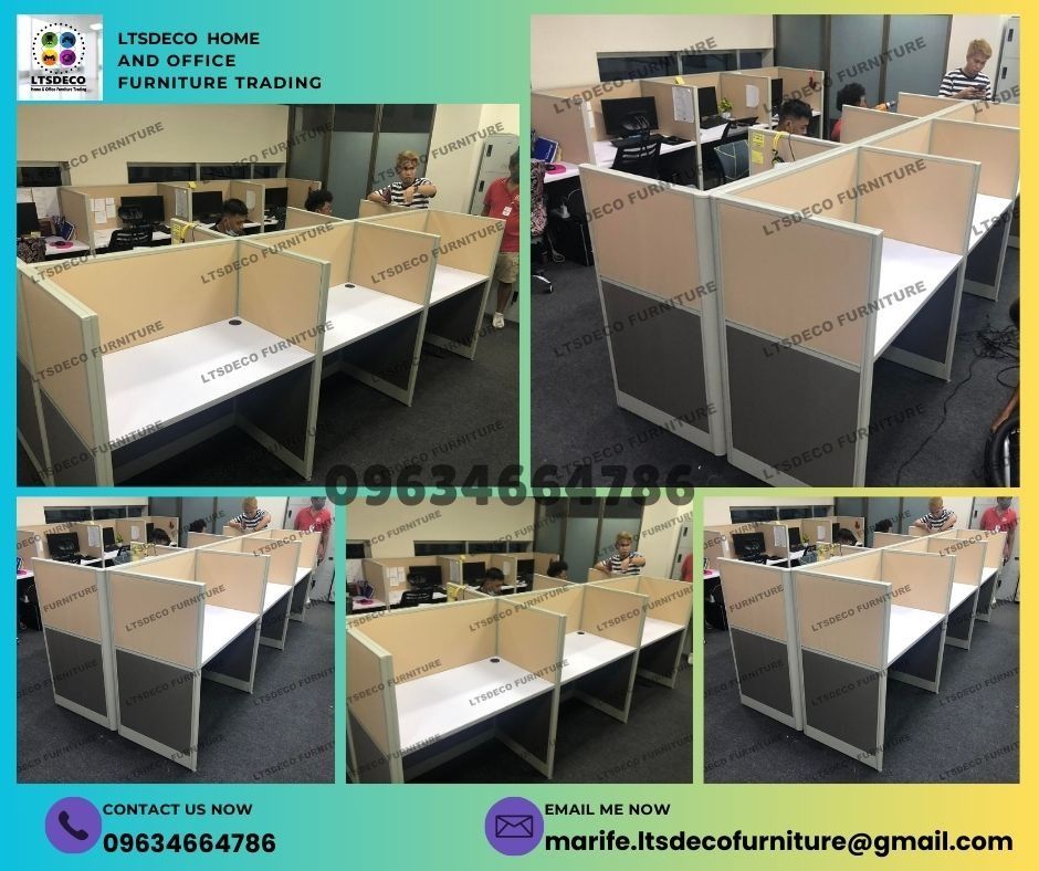 workstation table cubicles office partitions, Furniture & Home Living ...
