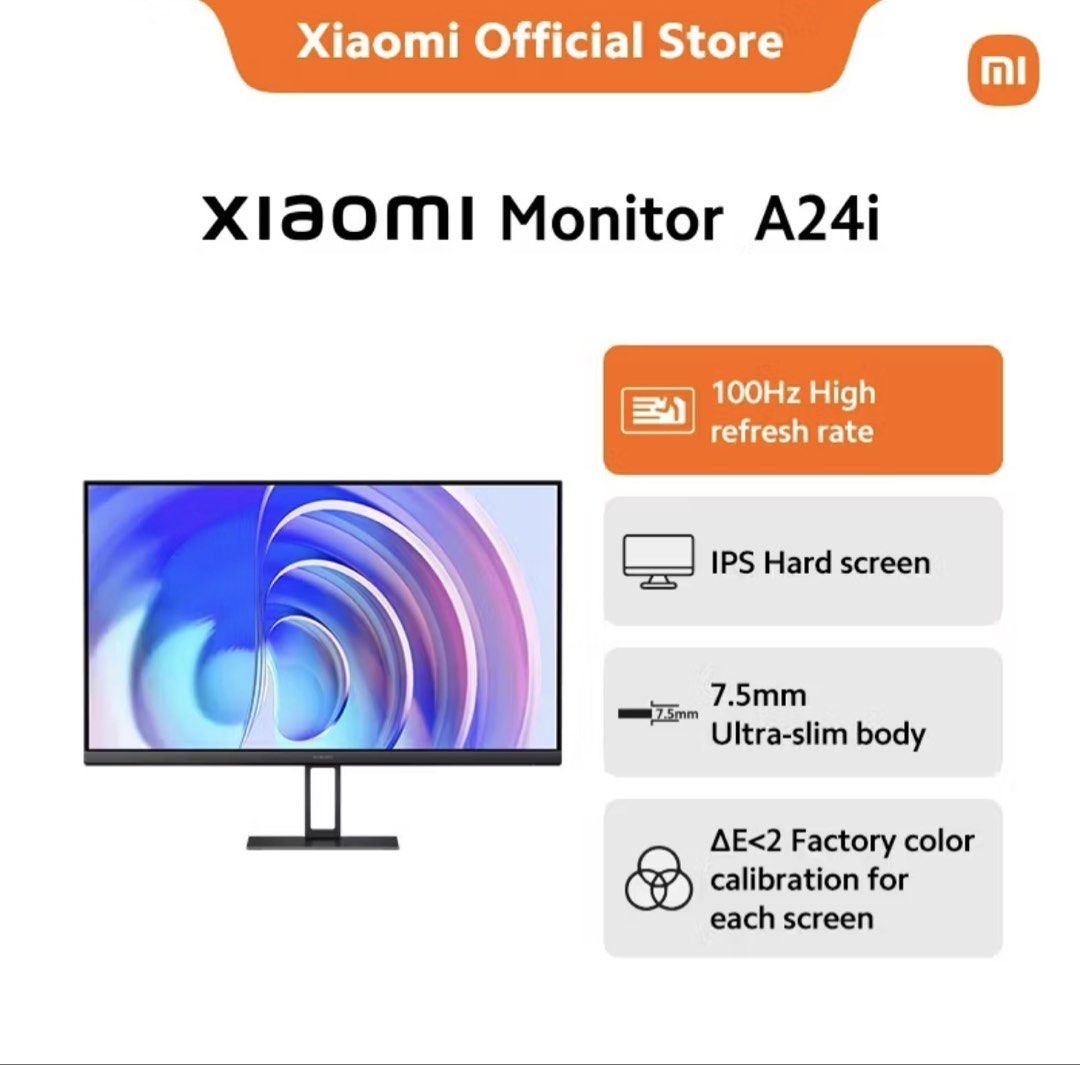 Xiaomi Monitor A24i 24-inch IPS 100Hz, Computers & Tech, Parts ...