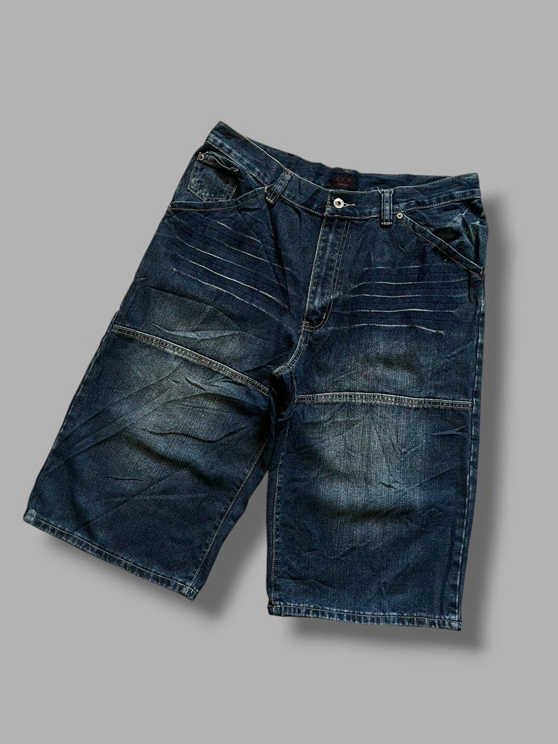 Y2K CLD Jeans Double Knee Jorts (Category: Shorts) located in Cebu City. Submitted by dip.thrift (Listing ID 1471039515, Image 3). Description: Y2K CLD Jeans Double Knee Jorts ▫️Complete Tags ▫️Waistline: 34-36 Length: 27 Thigh: 13.5 Leg Opening: 12 ▫️Issue: None ▫️Color Rate: 10/10 ▫️Condition: 10/10 -Fave! Will keep if not sold. .