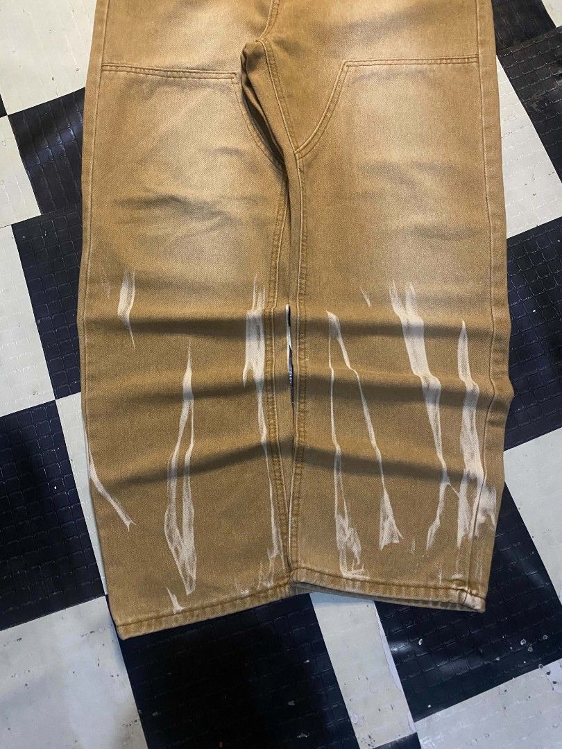Y2K Double Knee Pants — Mid Hard Denim (Category: Jeans) located in Talisay. Submitted by trovegalleryonig (Listing ID 1471099710, Image 2). Description: Y2K Double Knee Pants — Mid Hard Denim Waist: 29 - 33 Length: 41 Thigh: 12.5 Hem: 8.5 Issue(s): none Condition: 9.5/10.
