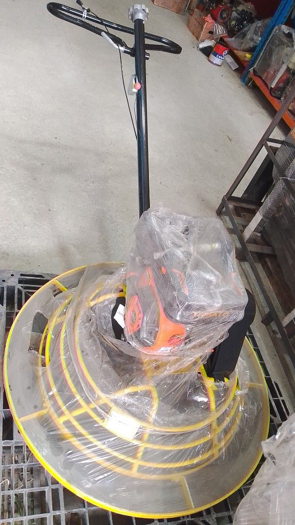 YAMATO POWER TROWEL (Category: Announcements) located in Manila. Submitted by ivan2.0 (Listing ID 1470965177, Image 1). Description: YAMATO POWER TROWEL SPECS : ✅ Model: DMR1000 ✅Plate Diameter: 1000 mm ✅ Rotate Speed: 66-132 r/min ✅ Blade Nos: 4 pcs ✅ Pave Width: 900 mm ✅Pave Speed: 30 m/h ✅ Pave Thickness: 3 mm ✅ Motor Power: 6.5 HP ✅ Gross Weight: 85 kg ✅ Overall Size: φ1000×650 mm #TATAKYAMATO #HEAVYDUTY #HIGHANDGOODQUALITY MODE OF PAYMENT: C