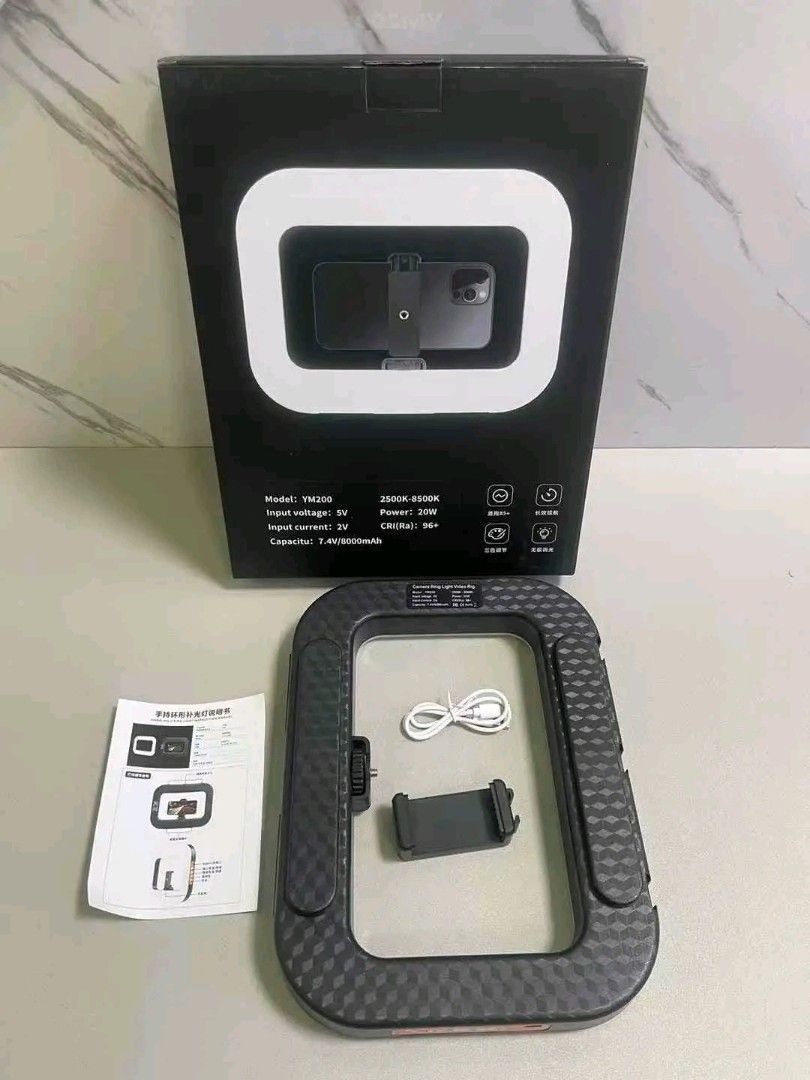 YM200 Handheld Rechargeable (8000mah)Ring Light (Category: Lighting & Studio Equipment) located in Manila. Submitted by ramosmarvi53163 (Listing ID 1471000004, Image 3). Description: YM200 Handheld Rechargeable (8000mah)Ring Light.