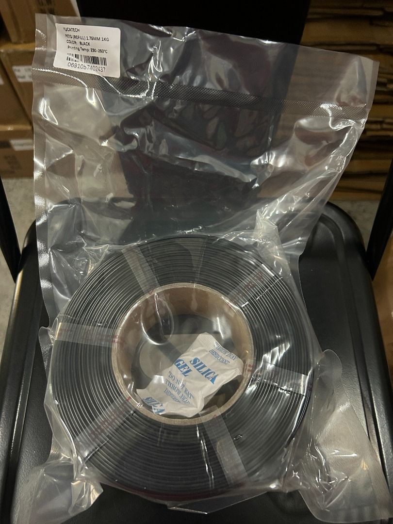 Yucatech PETG 1.75mm 1kg Refill No Spool Black (Category: Everything Else Others) located in Caloocan City. Submitted by luckyowl.a7a324 (Listing ID 1471115864, Image 2). Description: - Brand: Yucatech 3D Filament Refill - Material: PETG - Diameter: 1.75mm - Weight: 1kg spoolless roll (Masterspool format) - Color: Solid Black - Packaging: Eco-friendly, zero waste, factory sealed with warning tapes intact - Compatibility: Works with standard reusa
