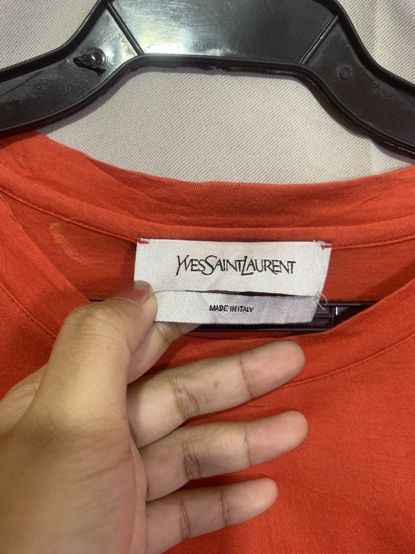 Yves Saint Laurent Shirt (Category: Activewear) located in Manila. Submitted by bibiies2.0xghettothrift (Listing ID 1470995002, Image 3). Description: Mine 850 Details W17 L25 Small to med loc. baclaran parañaque.