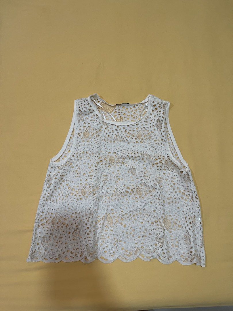 Zara Lace White Top (Category: Sleeveless) located in Bacolod City. Submitted by zdeclutters01 (Listing ID 1470967095, Image 1). Description: Read the description first before asking questions ‼️ * Discounted price exclusive of delivery fees. * Delivery fee c/o Buyer after full payment of the purchase price. PM me for delivery procedure and refund/contingency provisions for your security. * As-is, where-is. Please see photos for defects, if any. 