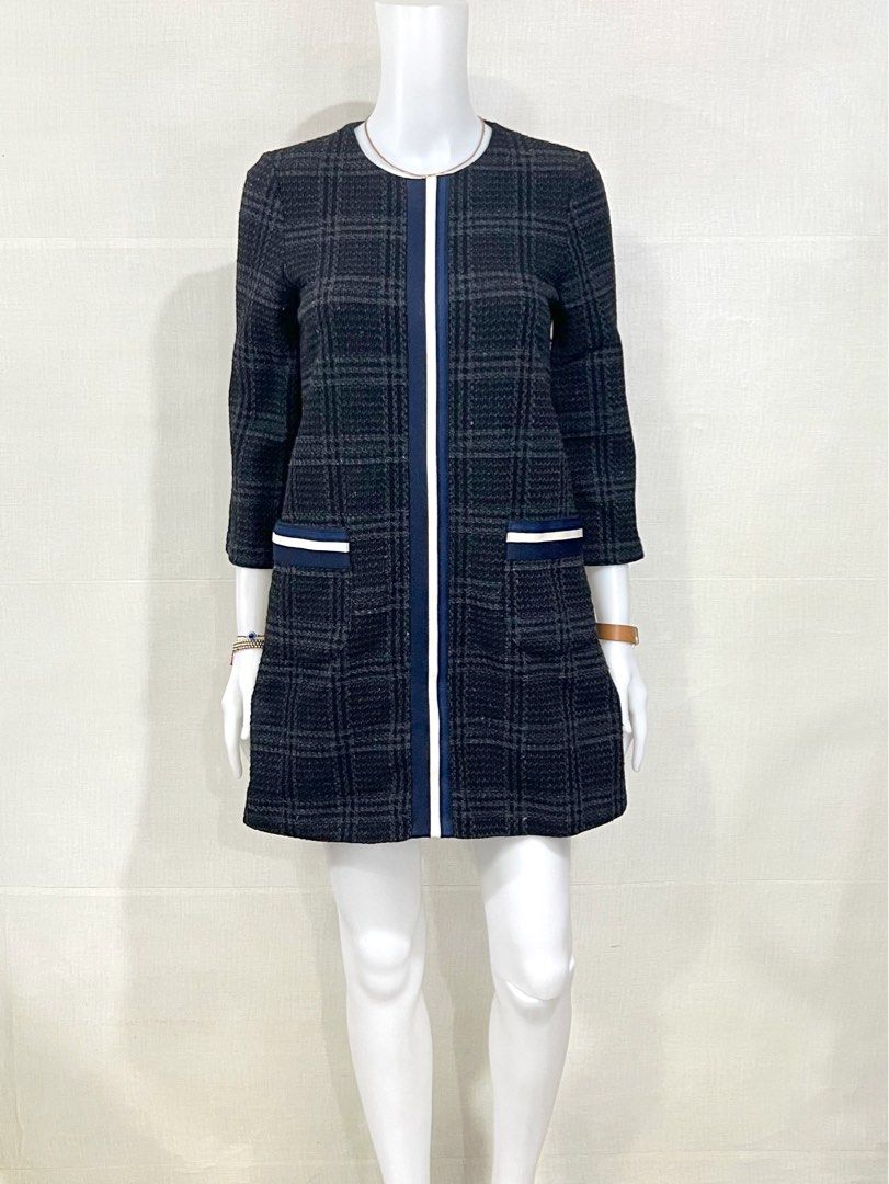 Zara Tweed Shift Dress (Category: Dresses) located in Cebu City. Submitted by kei.flmn (Listing ID 1470932644, Image 2). Description: 📌PLEASE READ BEFORE MAKING AN OFFER Excellent Condition (No issues) Size:Fits Small/Medium (S/M) - [x] Flat Lay Measurements (in inches): - [x] Bust: 36” | Waist: 34” (with pockets) - [x] Length Reference: Mannequin Height : 5’4” (First-come, first-served basis) Due to an increased number of joy reservers and fake