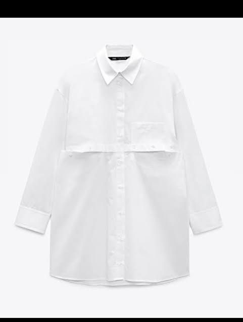 Zara White Polo Dress (Category: Dresses) located in Cebu City. Submitted by stylebyregi (Listing ID 1470970421, Image 1). Description: Zara Popplin White Dress No flaws, no discoloration (just stored) Buttons can be opened Bought in Zara store.