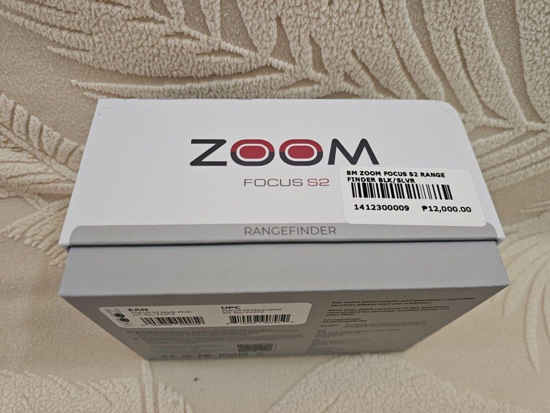 Zoom Focus S2 Golf Rangefinder Black Silver (Category: Golf) located in Manila. Submitted by strawberryjamil (Listing ID 1470942300, Image 2). Description: - Model: Zoom Focus S2 Rangefinder (Black & Silver) - Compact design with slope adjustment & pin-lock technology - High-clarity optics with 85% light transmittance - Includes protective hard case, USB charging cable, cleaning cloth, and lanyard carabiner - Comes with instruction manual and ori