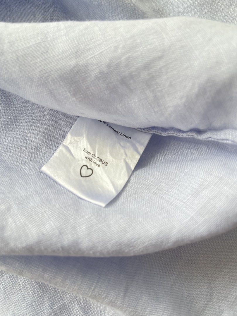 100% Linen Skyblue Buttondown Top (Category: Blouses) located in Bacolod City. Submitted by euniceclothing_coph (Listing ID 1465680240, Image 3). Description: Like new No flaws 100% linen.