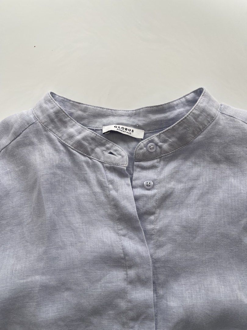 100% Linen Skyblue Buttondown Top (Category: Blouses) located in Bacolod City. Submitted by euniceclothing_coph (Listing ID 1465680240, Image 2). Description: Like new No flaws 100% linen.