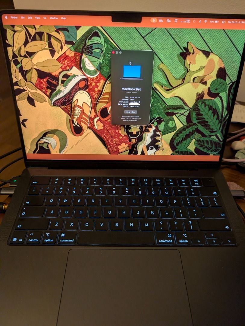 14 inch MacBook Pro M5 Pro - 24GB (Category: Laptops & Notebooks) located in Makati City. Submitted by aldavir (Listing ID 1465649168, Image 1). Description: Bought a few months ago. 15-core CPU, 16-core GPU, 24GB RAM, 1TB Storage Meetups around Makati.