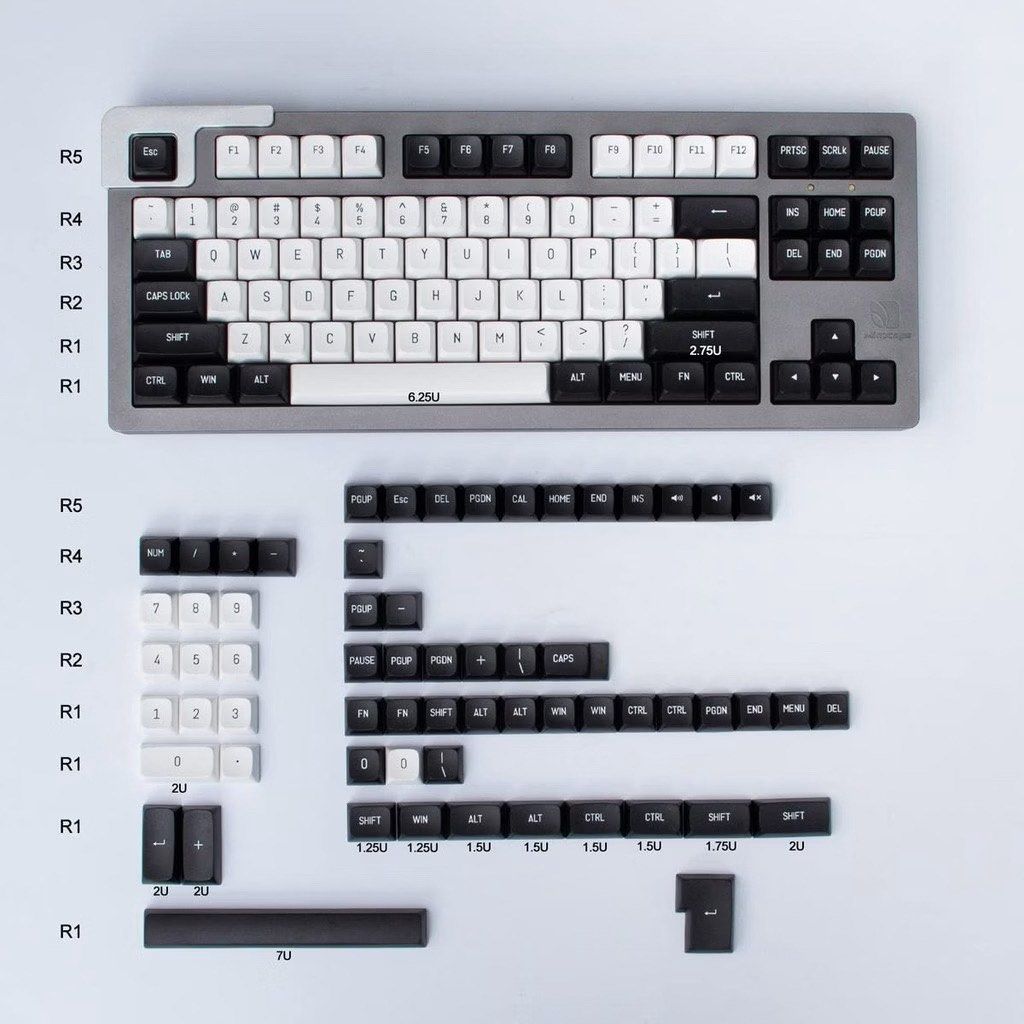 150 keys MSA ABS Double Shot Black&White Keycaps (Category: Computer Keyboard) located in Paranaque City. Submitted by naaaash (Listing ID 1465584506, Image 2). Description: Used 71 keys only No issues Mounted for 2 months - Minimalist monochrome keycap set (black and white) - Includes full layout, modifiers, numpad, and extra accent keys - Compatible with TKL and full-size mechanical keyboards - Crisp, clear legends with a clean aesthetic - Orga