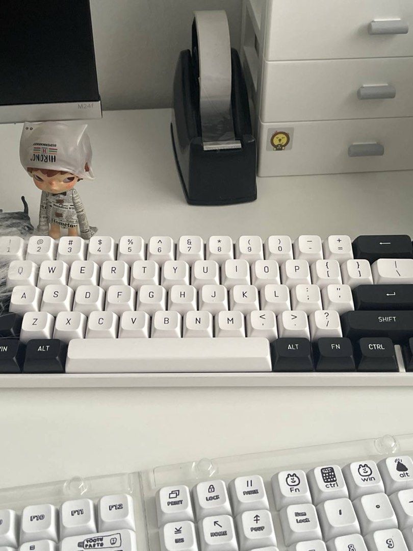 150 keys MSA ABS Double Shot Black&White Keycaps (Category: Computer Keyboard) located in Paranaque City. Submitted by naaaash (Listing ID 1465584506, Image 3). Description: Used 71 keys only No issues Mounted for 2 months - Minimalist monochrome keycap set (black and white) - Includes full layout, modifiers, numpad, and extra accent keys - Compatible with TKL and full-size mechanical keyboards - Crisp, clear legends with a clean aesthetic - Orga