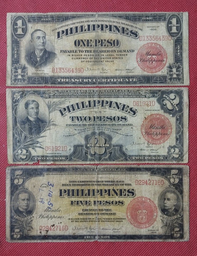 1936 Treasury Certificate (Category: Currency) located in Manila. Submitted by bjie2700446238 (Listing ID 1465754315, Image 1). Description: .