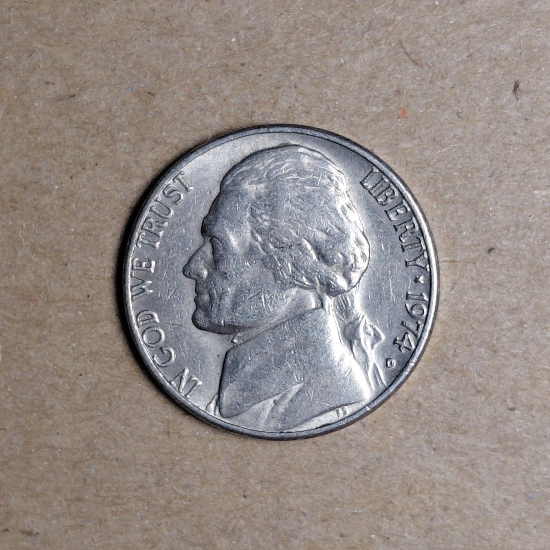 1974 US 5 Cent Nickel Coin (Category: Currency) located in Tagbilaran City. Submitted by bennycollectibles (Listing ID 1465745435, Image 1). Description: •Add an additional 150 for shipping.