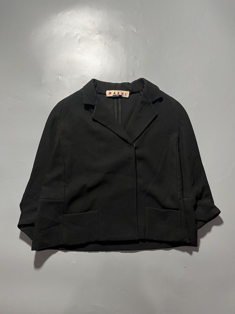 2000s Marni Cropped Blazer Jacket (Category: Coats, Jackets and Outerwear) located in Quezon City. Submitted by metro_junkie.ph (Listing ID 1465715561, Image 1). Description: 2000s Marni Cropped Blazer Jacket Early 2000s Marni Tailored Cropped Jacket through Joyce Boutique Size 40 on Tag (24.5 x 21) Likenew Condition No any Flaw/Issue(s) All Detail Posted 1880 + SF (or best offer).