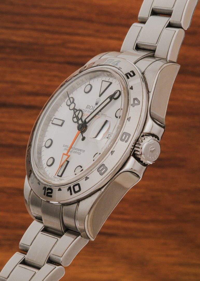 2014 Rolex Explorer II Polar w/ Box and Papers (with PPF) (Category: Men's Watches) located in Manila. Submitted by windsorfinery (Listing ID 1465614157, Image 3). Description: Rolex Explorer II 216570 2014 Automatic 42mm Stainless steel (with PPF) Sapphire Rolex bracelet Box: Yes Papers: Yes Others: Rolex booklets, hang tag, two Rolex Service Center Receipts (dated 2016 and 2025), authentication/service receipt by YourTime Center (worth Php 31,5