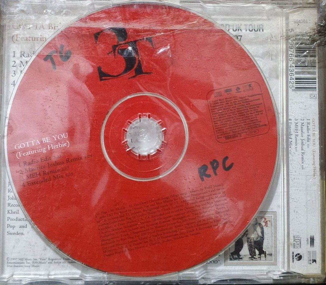 3T - Anything / Gotta Be You CD Single (Category: CDs & DVDs) located in Manila. Submitted by ruelcabrer77078 (Listing ID 1465687629, Image 2). Description: - Artist: 3T - Tracks: Anything & Gotta Be You (feat. Herbie) - Includes: Multiple remixes (Maurice Joshua Remix & MEH Remix) - Format: Original CD single in standard jewel case - Design: Rare red disc label - Condition: Excellent / Well-kept collector's item - Trusted Carousell PH seller - D