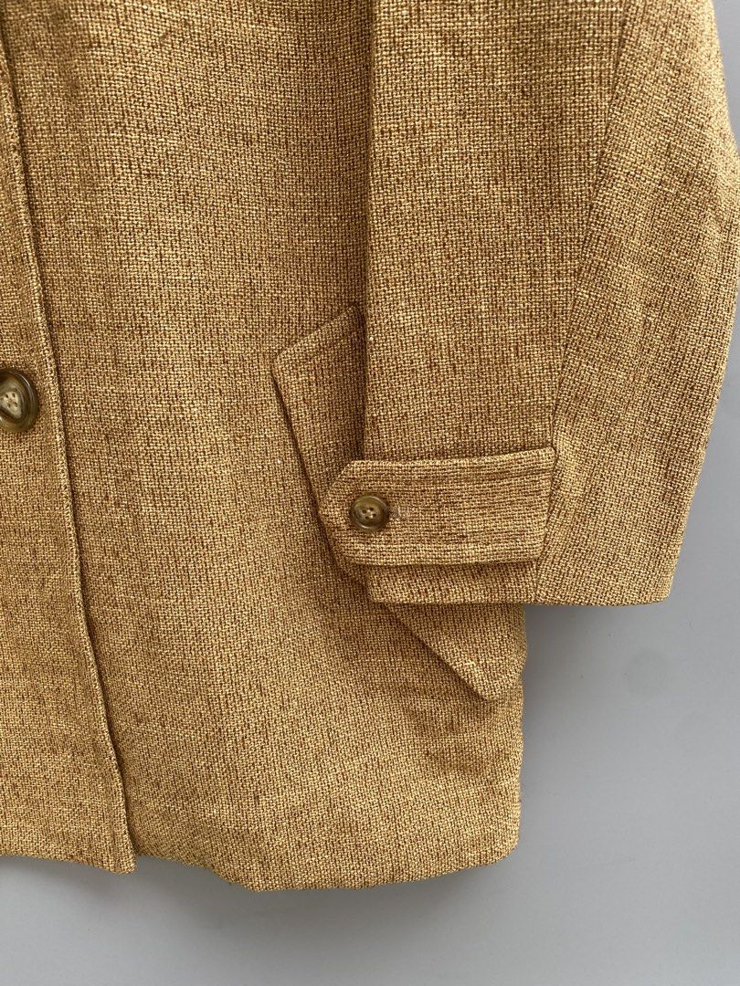 90s Archive Katharine Hamnett Field Jacket (Category: Coats, Jackets and Outerwear) located in Baguio. Submitted by thecollector2600 (Listing ID 1465585679, Image 3). Description: Medium on tag Can fit large Wool and silk weave 20.5” x 29”.