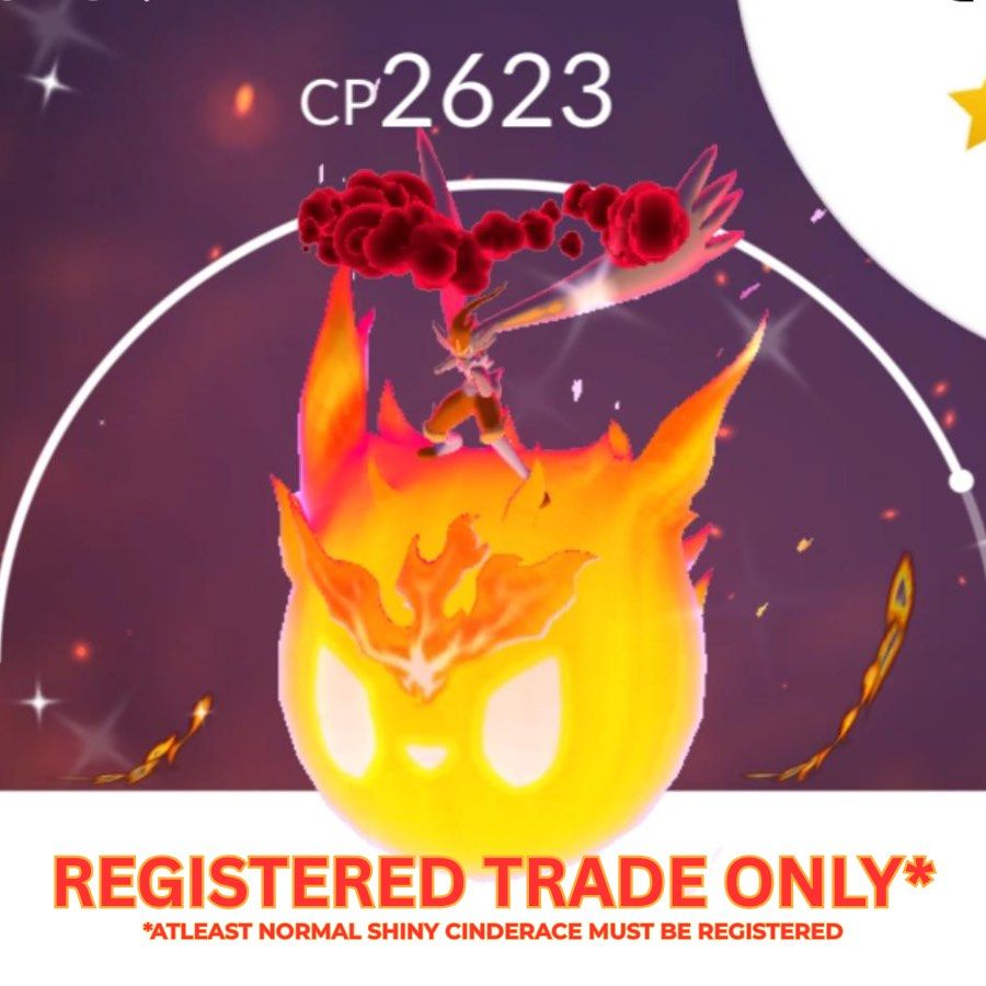 ✨ Shiny Cinderace - Gigantamax Pokemon Go (Category: In-Game Products) located in Cebu City. Submitted by mxriver (Listing ID 1465625885, Image 1). Description: Pokemon Go.