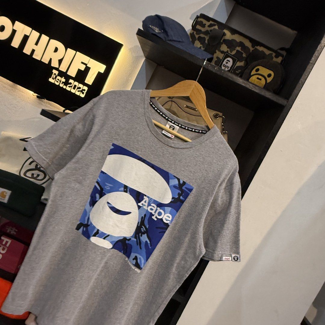 Aape By A Bathing Ape Grey T-Shirt (Category: Tshirts & Polo Shirts ) located in Manila. Submitted by carbungcoalex (Listing ID 1465755733, Image 2). Description: AAPE GREY SHIRT 20.5 by 28.5 Good Condition Complete tags 1200 CLAIM.