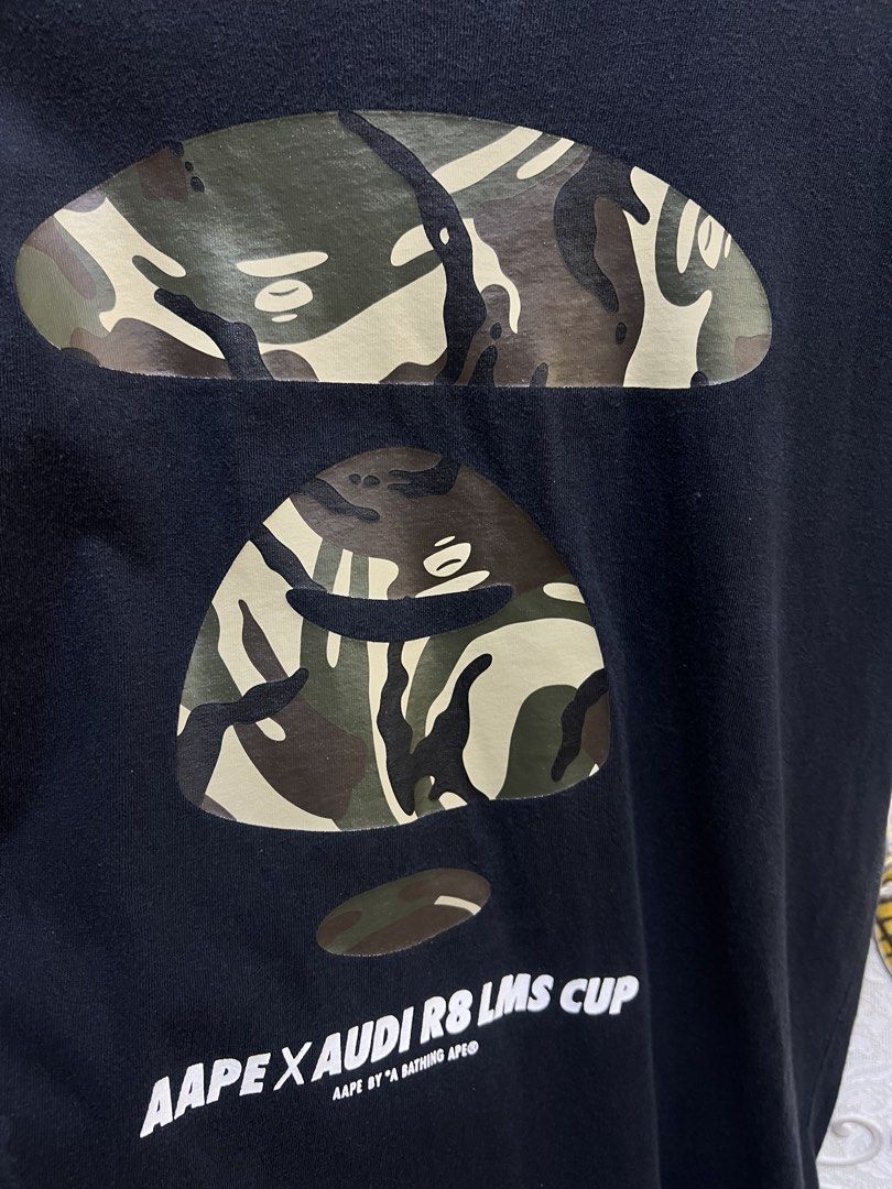 AAPE x Audi R8 LMS Cup Camo Tee (Category: Tshirts & Polo Shirts ) located in Manila. Submitted by irenekaren57943 (Listing ID 1465628679, Image 2). Description: 𒊹︎𝐀𝐀𝐏𝐄 𝐒𝐡𝐢𝐫𝐭 ➤ 𝟐𝟏.𝟓 𝐖 | 𝟐𝟖.𝟓 𝐋 ➤ 𝟗.𝟓 | 𝐄𝐱𝐜𝐞𝐥𝐥𝐞𝐧𝐭 ➤ 𝐍𝐨 𝐈𝐬𝐬𝐮𝐞 ➤ 𝐍𝐞𝐞𝐝 𝐖𝐚𝐬𝐡 𝐎𝐧𝐥𝐲 .