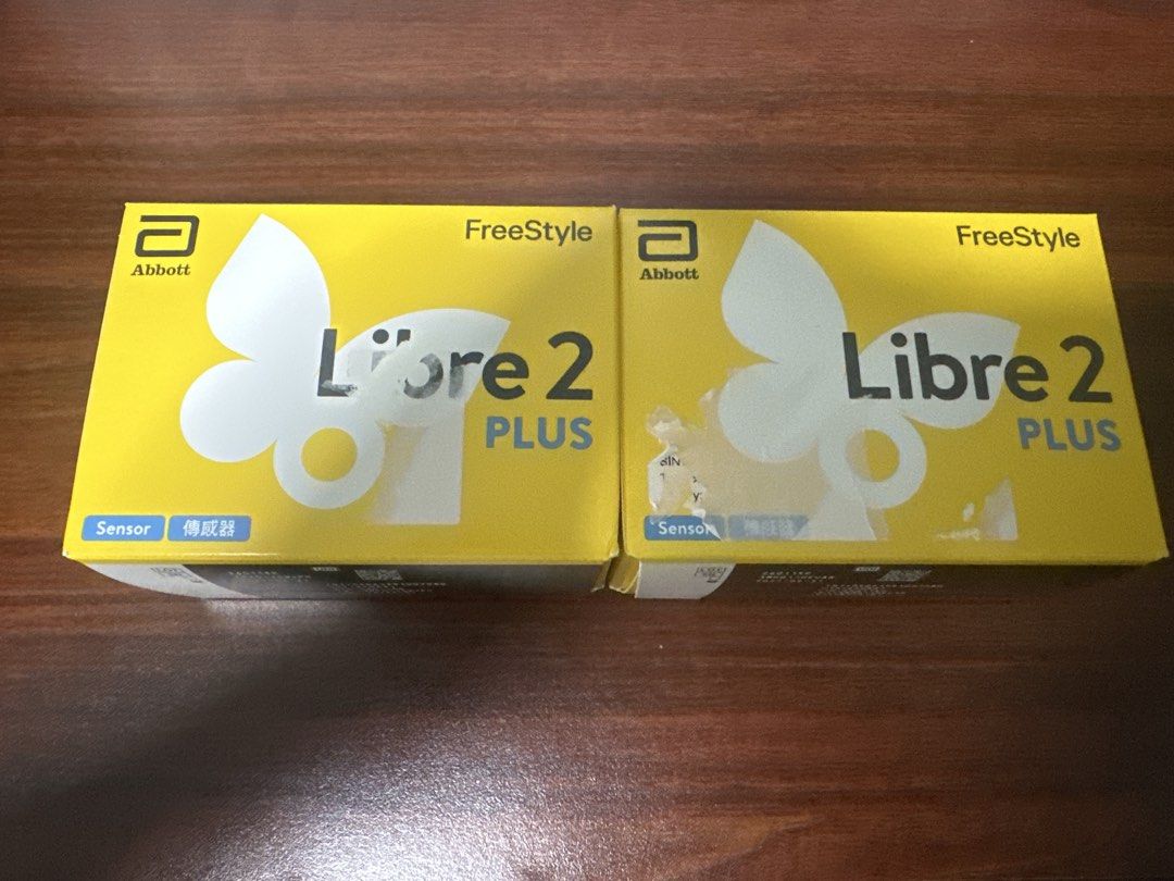 Abbott FreeStyle Libre 2 Plus Sensor 2 Boxes (Category: Health Monitors & Weighing Scales) located in Singapore. Submitted by desxdmond (Listing ID 1465585521, Image 1). Description: - Item: 2x Abbott FreeStyle Libre 2 Plus sensors (Yellow packaging) $60 each - Condition: Brand new, unopened boxes (minor sticker residue and wear on outer packaging only) - Expiry: 2027-05-31 - Reason for selling: Extra bought but not needed - Fulfillment: Self-pic
