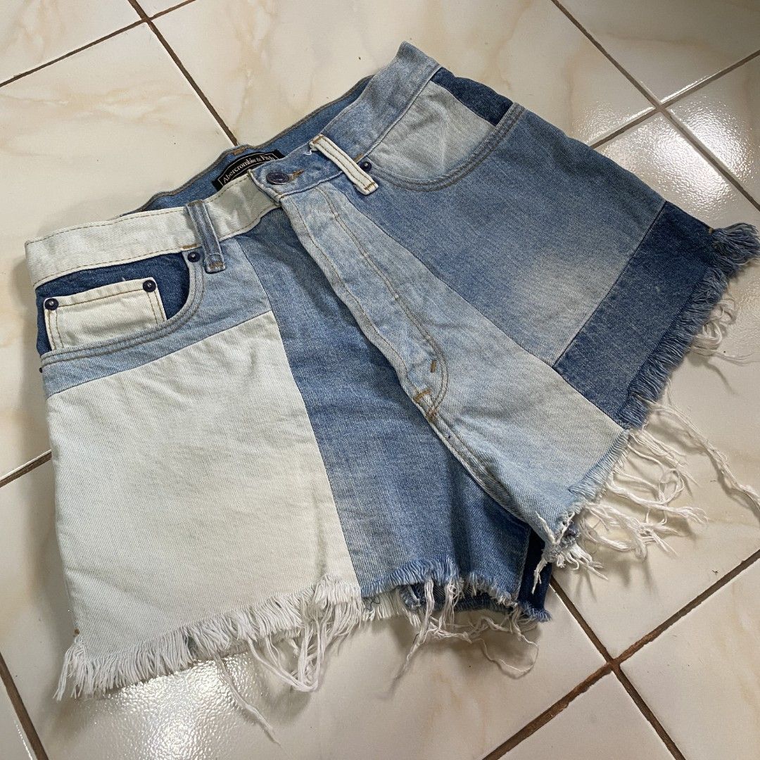 Abercrombie & Fitch Patchwork Denim Shorts (Category: Shorts) located in Roxas City. Submitted by xyddvs (Listing ID 1465612647, Image 2). Description: Waist 28 Length 12.