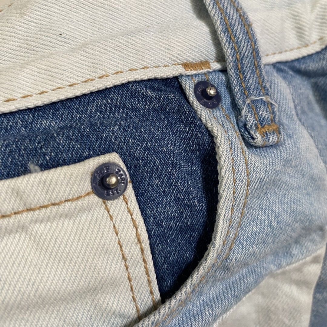 Abercrombie & Fitch Patchwork Denim Shorts (Category: Shorts) located in Roxas City. Submitted by xyddvs (Listing ID 1465612647, Image 3). Description: Waist 28 Length 12.
