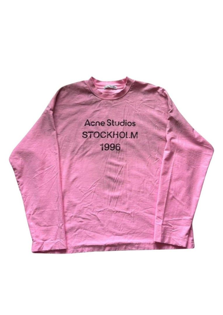Acne Studios Pink Faded Long Sleeves (Category: Luxury Apparel) located in Manila. Submitted by snoopsydoopsy (Listing ID 1465616652, Image 1). Description: From Japan Thin fabric Perfect for Summer Size S Width: 21" - 23" Length: 27" Sleeves: 31" What you see is what you get Negotiable.