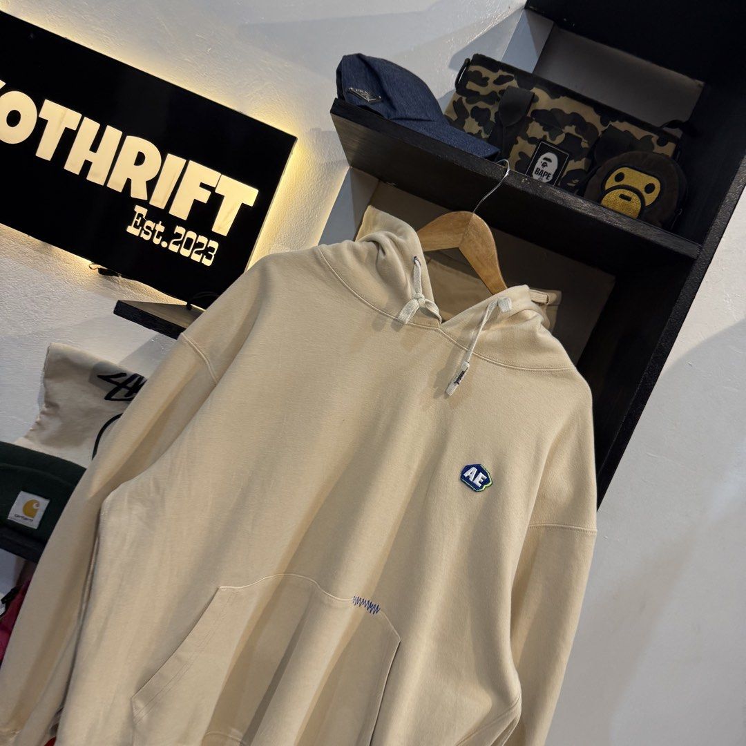 Ader Error Beige Hoodie Size A1 (Category: Hoodies) located in Manila. Submitted by carbungcoalex (Listing ID 1465611065, Image 2). Description: ADERERROR HOODIE 24 by 27.5 Good Condition Complete tags 1200 CLAIM.