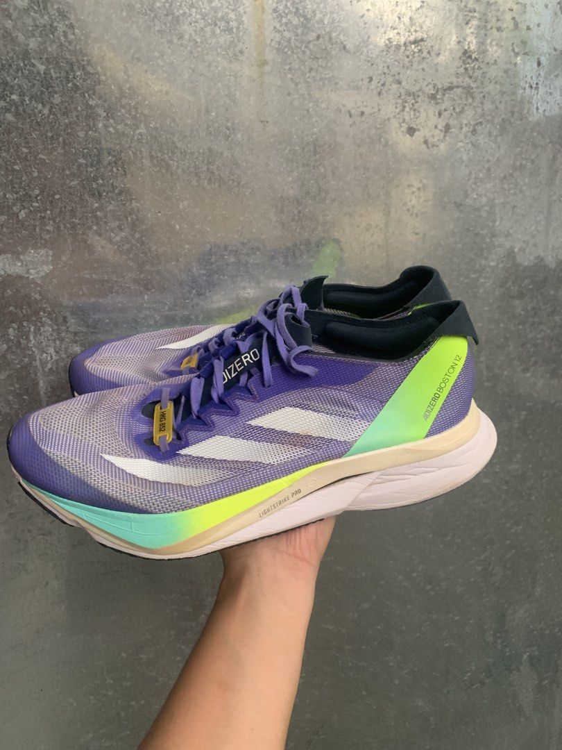 Adidas Adizero Boston 12 (Category: Sneakers) located in Marikina City. Submitted by azaero (Listing ID 1465706897, Image 3). Description: Carbon Plated Size Men’s US 11.5 / cm 29.5 / Euro 46 Excellent Condition no any issues.